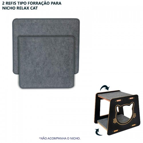 REFIL CONJ 2 TAPETES NICHO RELAX CAT CZ