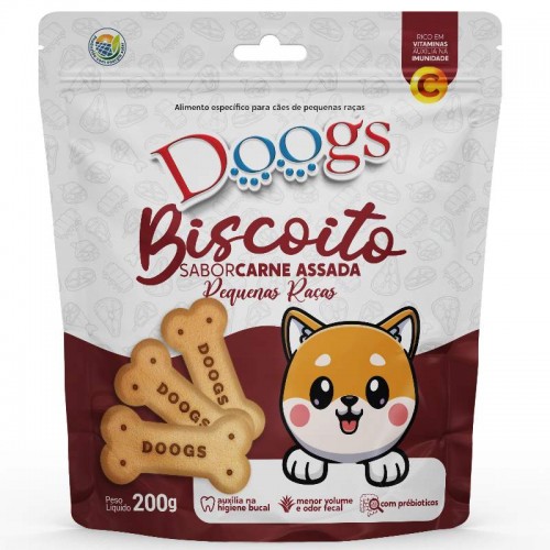 BISCOITO DOOGS CARNE ASSADA RC PEQ 200 G
