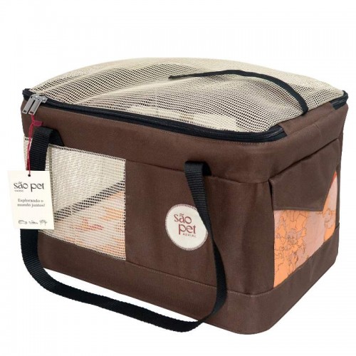 Bolsa Aerial - modelo GL - Marrom - 43X32X24 cm