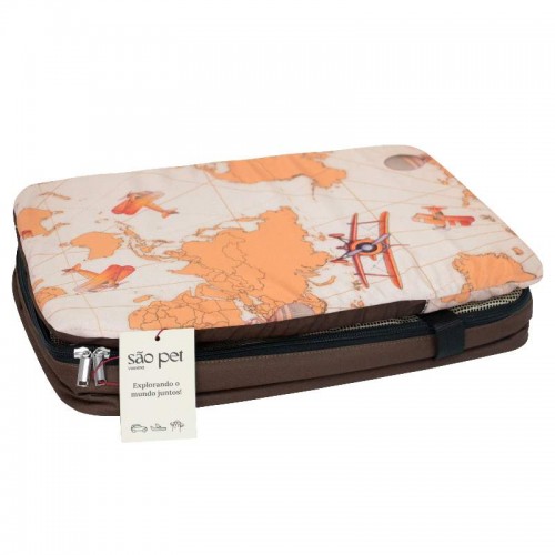 Bolsa Aerial - modelo AZ - Marrom - 43X31,5X20 cm