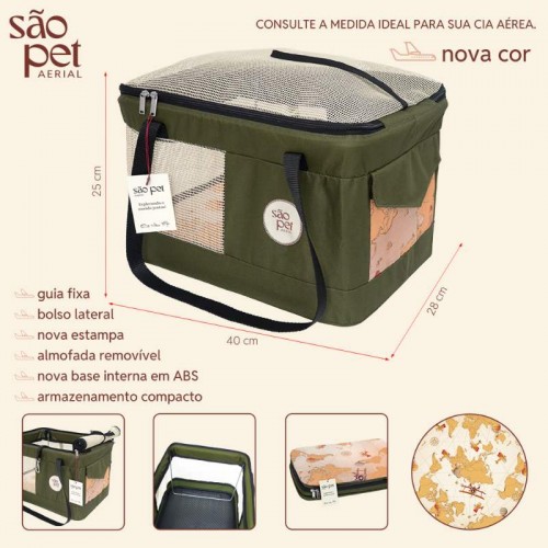 Bolsa Aerial - modelo LT - Verde - 40X28X25 cm