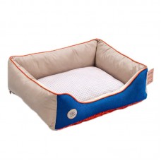 Cama Sport Net - G - Bege com Azul - 72X60X21 cm