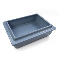 BANDEJA HIG C/BORDA AZ 44,5X34X13 cm