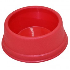 Comedouro filhote pequeno - Perolizado - Vermelho - 300 ml