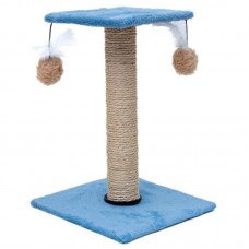 1974-2 - Arranhador com plataforma quadrada - Azul - 26X26X37 cm