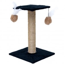 Arranhador com plataforma quadrada - Preto - 26X26X37 cm