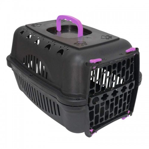 CAIXA TRANSP 1 BLACK ROSA 45X32X27 CM