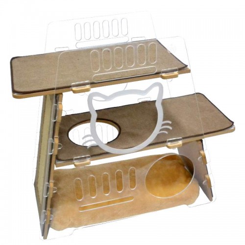 ARRANHADOR MACAU C/ACRILICO 38X85X77CM