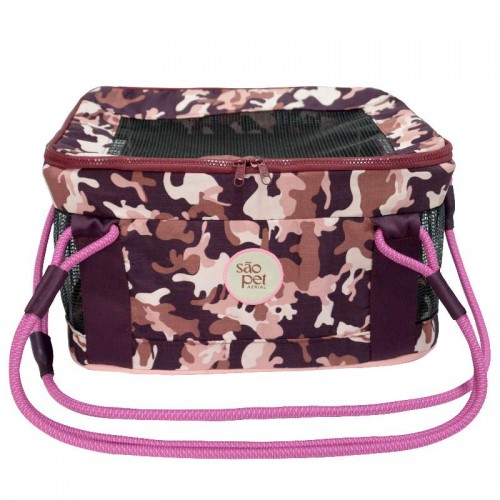 Bolsa Aerial Selva - modelo GL - Camuflado Rosa - 43X32X24 cm