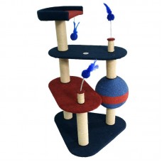 1971 - Arranhador Planeta - Azul com Vermelho  - 70X83X112 cm