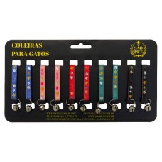 DCGE25 - DISPLAY 10 COLEIRAS ELAST GATO 10X250MM*